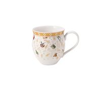 Villeroy & Boch - Toy's Delight Mug avec Anse Or et Blanc, Multicolore, Garanti Lave-Vaisselle, Compatible Micro-Ondes, Tasse à Café, Gobelet De Noel, Porcelaine Haut De Gamme