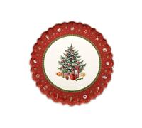Villeroy & Boch Plat à gâteau Toy's Delight 33 cm Porcelaine Premium Rouge/Vert