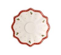 Villeroy & Boch Toy's Delight Sous-tasse, 16,5 cm, Porcelaine Premium, Blanc/Rouge