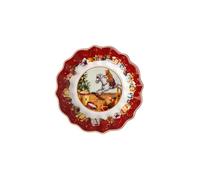 Villeroy & Boch - Coupe sur pied Toy’s Fantasy, Père Noël lisant liste cadeaux, 25×25×12,5 cm