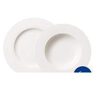 Villeroy & Boch - Twist White Set de Dîner 12 Pièces Blanc, Garanti Lave-Vaisselle, Compatible Micro-Ondes, Service de Table, Ensemble de Vaisselle, Service de Vaisselle, Porcelaine Haut de Gamme