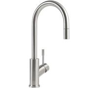 Villeroy & Boch Umbrella Flex robinetterie de cuisine haute pression, robinetterie d’évier avec douchette extractible et plage de pivotement de 360°, économie d’eau, hteur du bec 220 mm, acier inox.
