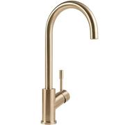 Villeroy & Boch Umbrella robinetterie cuisine hte pression, robinetterie d’évier avec ColdStart économe en énergie, cartche céramique et pivot. 360°, économ. d’eau, hauteur bec 275 mm, Or