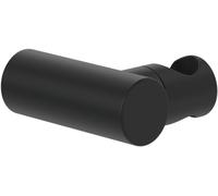 Villeroy & Boch Universal Showers support de douchette, rond - Noir Mat | Adapté pour un montage mural, en laiton, compatible avec de nombreuses douchettes à main, TVC000458000K5