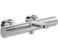 Villeroy & Boch Universal Taps & Fittings Mitigeur de baignoire avec protection anti-brûlure et verrouillage de sécurité à 38° Robinet mitigeur de baignoire en saillie rond Chromé