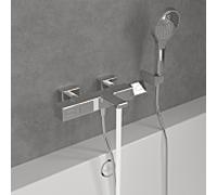 Villeroy & Boch Universal Taps & Fittings thermostat de bain TVT00000200061 carré, mousseur réglable, montage mural, chromé