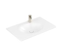 Villeroy & Boch V&B Antao meuble-lavabo 80x50cm, chêne, 1 tiroir, dessus en verre, blanc mat C+ Quantité:1