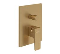 Villeroy & Boch V&B Architectura Set de montage prêt à l’emploi Square UP-EHM-Baignoire, montage mural, or brossé Quantité:1