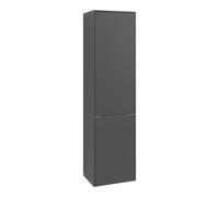 Villeroy & Boch Subway 3.0 Armoires hautes, 1 porte butée à droite et 1 abattant pour linge, 400x1710x362mm, C59301AF, Couleur: façade/corps : Soft Green, poignée : Volcano Black