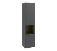 Villeroy & Boch Subway 3.0 Armoires hautes, 1 compartiment ouvert et 2 portes, charnières à gauche, 400x1710x362mm, C58801AA, Couleur: façade/corps : White Oak, poignée : Volcano Black