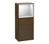Villeroy & Boch V&B Armoire latérale Éclairage mural Finion 41,8x93,6cm, gauche, étagère sup. blanc, ven. chêne Quantité:1