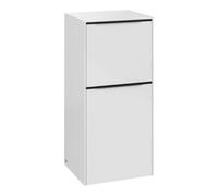 Villeroy und Boch Subway 3. 1930 C59401VE 40x86x36.2cm, charnière gauche / poignée Volcano noir, blanc brillant