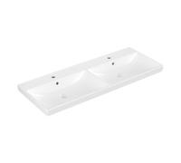 Villeroy & Boch V&B AVENTO Meuble double vasque 120x47 cm, angle, 2 trous robinets, avec siphon, blanc C+ Quantité:1