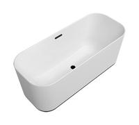 Villeroy & Boch V&B Baignoire îlot Finion Équip. bleu mat 170x70 cm, PtoVtl., ÜL, Anneau, blanc pierre Quantité:1