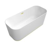Villeroy & Boch V&B Baignoire îlot Finion Équipement Or 170x70cm, vidange, trop-plein, droite, émail, blanc Quantité:1
