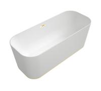 Villeroy & Boch V&B Baignoire îlot rectangulaire FINION 170x70 cm, EM, anneau design, blanc mat, or Quantité:1