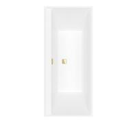 Villeroy & Boch V&B Baignoire rectangulaire Collaro Duo 170x75 cm, finition EB or, blanc pierre Quantité:1