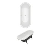 Villeroy & Boch Hommage Baignoire en îlot, ovale, UBQ180HOM7WR7V-01,