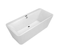 Villeroy & Boch V&B Baignoire rectangulaire Squaro Edge 12 Duo 180x80cm, blanche, m Multipl. Trio, chromé Quantité:1