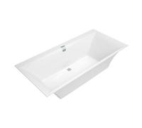 Villeroy & Boch V&B Baignoire rectangulaire Squaro Edge 12 Duo 190x90 cm, blanche, vidage central Quantité:1