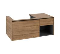 Villeroy und Boch Subway 3. 1930 C57201RH 100,1x42,25x51,6cm, sans LED / poignée Volcano noir, chêne kansas