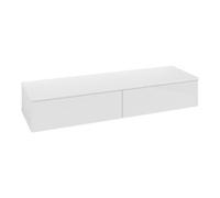 Villeroy & Boch V&B Buffet sans structure de façade Antao 160x26,8x50cm, WBP chêne blanchi, blanc brillant Lac Quantité:1