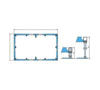 Villeroy & Boch V&B Cadre de montage ViFrame avec 2 pieds centraux, pour lave-vaisselle jusqu'à 100x100cm Quantité:1