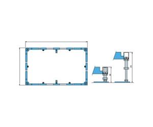 Villeroy & Boch V&B Cadre de montage ViFrame avec 4 pieds centraux, pour DW dès 100x100cm Quantité:1