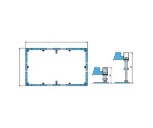 Villeroy & Boch V&B Cadre de montage ViFrame Quaryl, avec 4 pieds réglables, pour DW dès 100x100cm Quantité:1