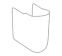 Villeroy & Boch V&B Chapeau d'évacuation O.Novo avec kit de fixation, blanc C-plus Quantité:1