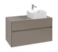 Villeroy & Boch V&B Collaro Meuble sous lavabo 100x54,8x50 cm, droite, LED 7,3 W, bleu Oa Quantité:1
