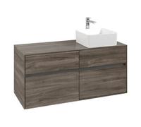Villeroy & Boch V&B Collaro Meuble sous lavabo 120x54,8x50 cm, lave-mains à droite, chêne pierre Quantité:1