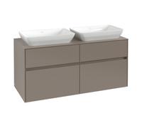 Villeroy & Boch V&B Collaro Meuble sous lavabo 120x54,8x50cm, pour 2 lavabos, rouge vin Quantité:1