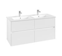 Villeroy & Boch V&B Collaro Meuble sous lavabo 126,1x61x48cm, WT mi, LED 9,4W, blanc mat Quantité:1