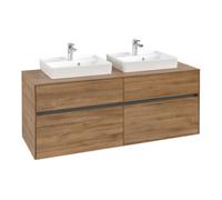Villeroy & Boch V&B Collaro Meuble sous lavabo 140x54,8x50 cm, 2 tiroirs, chêne Kansas Quantité:1