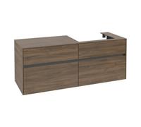Villeroy & Boch V&B Collaro Meuble sous lavabo 140x54,8x50 cm, lavabo à droite, chêne Arizona Quantité:1