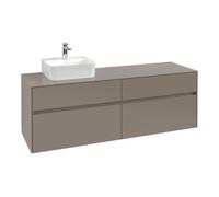 Villeroy & Boch V&B Collaro Meuble sous lavabo 160x54,8x50 cm, WT l, LED 12W, bleu volc Quantité:1