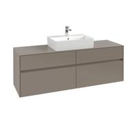 Villeroy & Boch V&B Collaro Meuble sous lavabo 160x54,8x50 cm, WT mi, LED 12W, bleu volcaniques Quantité:1