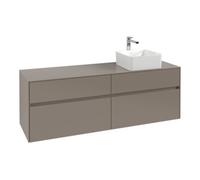Villeroy & Boch V&B Collaro Meuble sous lavabo 160x54,8x50cm, lavabo droit, LED 12W, bleu volcan Quantité:1