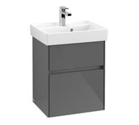 Villeroy & Boch V&B Collaro Meuble sous lavabo 46x54,6x37,4cm, EV central, gris brillant Quantité:1