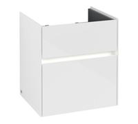 Villeroy & Boch V&B Collaro Meuble sous lavabo 51x54,6x41,4 cm, WT mi, LED, blanc brillant Quantité:1