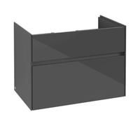 Villeroy & Boch V&B Collaro Meuble sous lavabo 75,4x54,6x44,4 cm, évier central, gris brillant Quantité:1