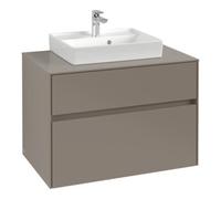 Villeroy & Boch V&B Collaro Meuble sous lavabo 80x54,8x50 cm, WT mi, LED 5,7 W, bleu Oa Quantité:1