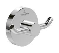 Villeroy & Boch V&B Elements Tender Crochet double pour serviettes 76x54x32 mm, rond, nickel brossé noir Quantité:1