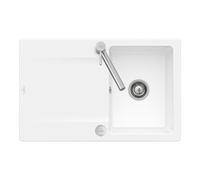 Villeroy & Boch V&B Évier à fleur Siluet 45 Flat avec garniture vidage, commande excentrique, blanc Quantité:1