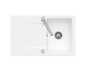 Villeroy & Boch V&B Évier à fleur Siluet 45 Flat avec garniture vidage, commande excentrique, blanc Quantité:1