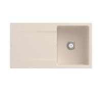 Villeroy & Boch V&B Évier à fleur Siluet 50 Flat avec garniture de vidage, commande manuelle, ivoire Quantité:1