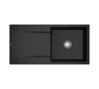 Villeroy & Boch V&B Évier à fleur Siluet 60 Flat avec garniture vidage, commande manuelle, noir pur Quantité:1