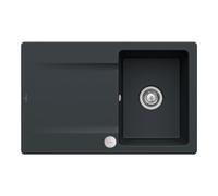 Villeroy & Boch V&B Évier affleurant Siluet 45 Flat avec garniture vidage, excentrique, noir pur Quantité:1