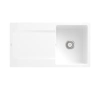 Villeroy & Boch V&B Évier affleurant Siluet 50 Flat avec garniture de vidage, commande manuelle, blanc Quantité:1